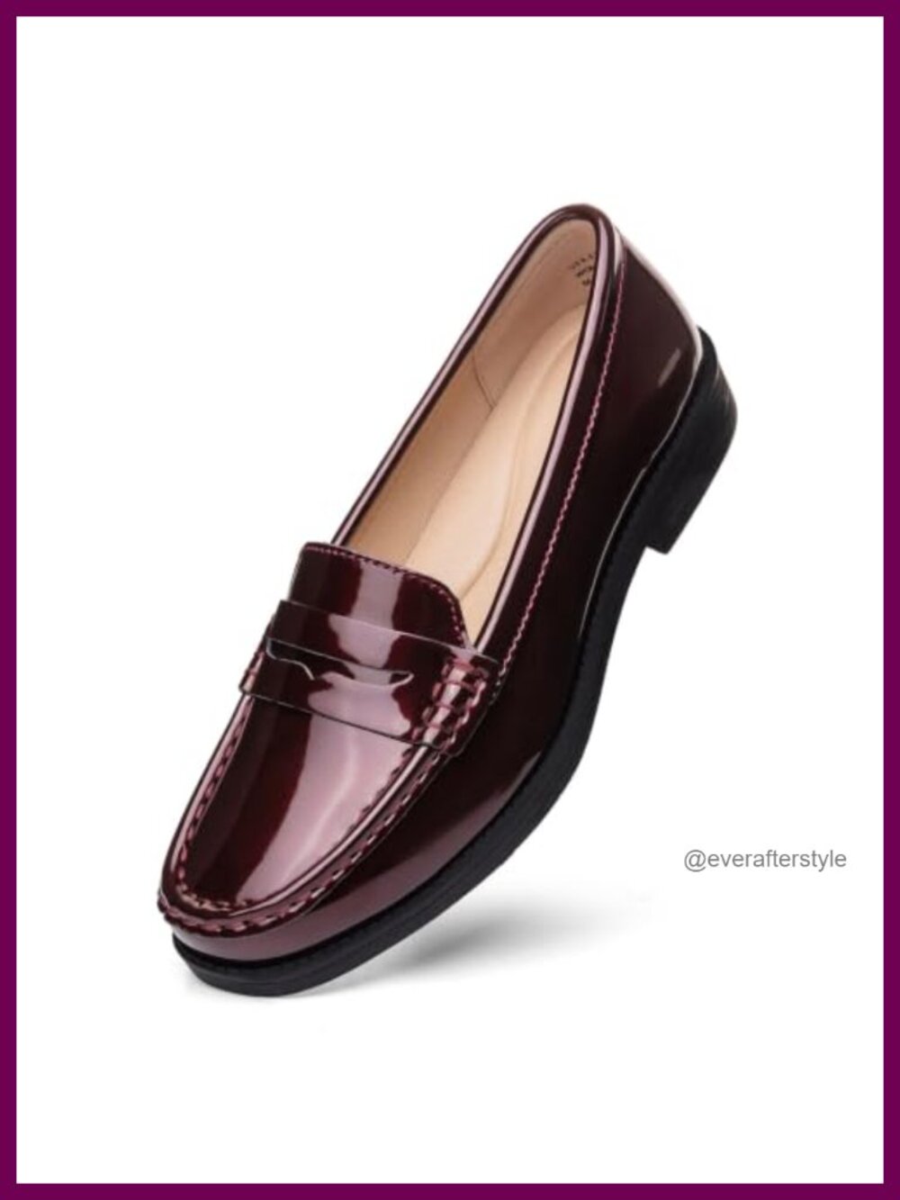 Women's Leather Penny Loafers Slip On Business Casual Dress Shoes Flats